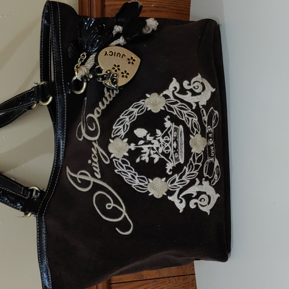 Juicy Couture y2k Vintage Velour Shoulder Bag - Picture 2 of 16